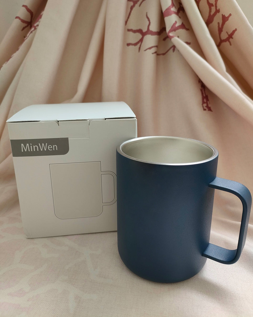 MinWen Stainless Steel Vacuum-Insulated Mug with Handle ,  (Pack of 1）