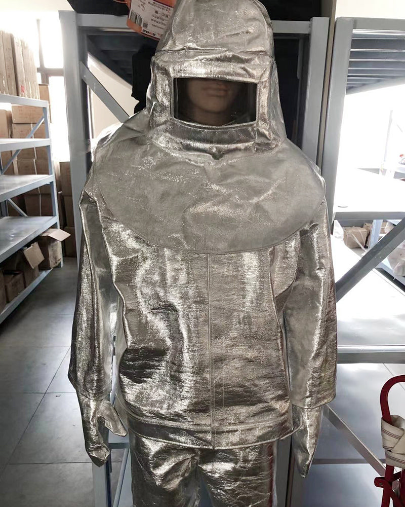Aluminum foil heat-resistant fire-resistant clothing, 1000 degrees Celsius fire-resistant clothing, a full set of flame-retardant clothing, fire-fighting clothing