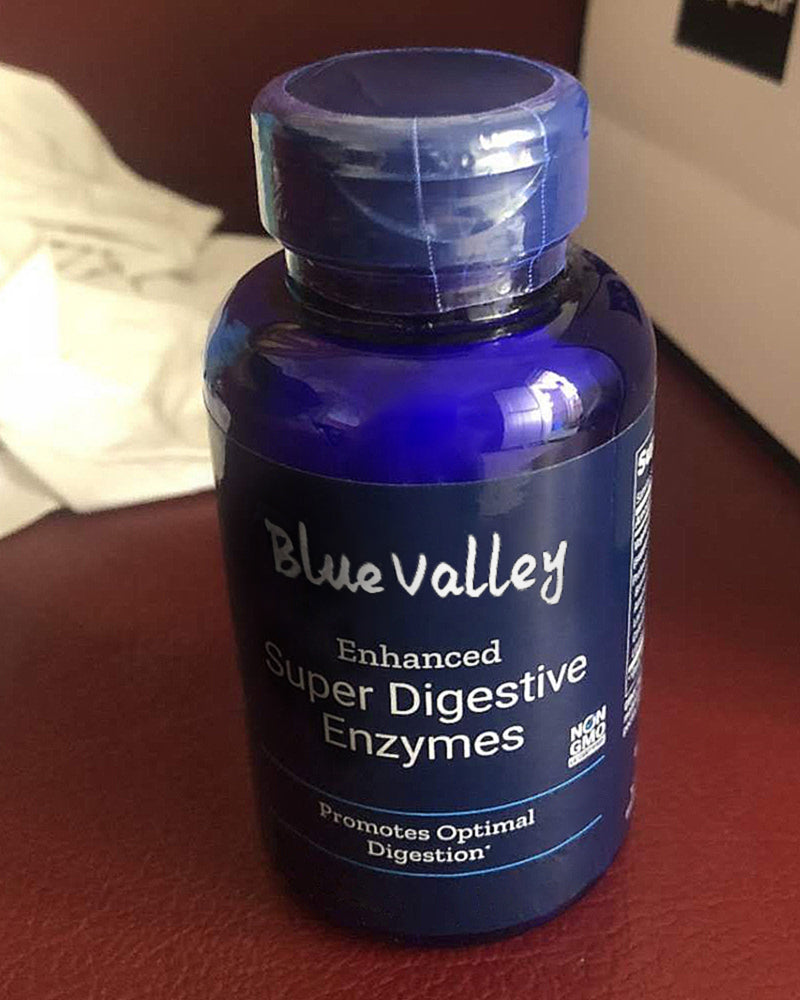 Blue Valley enzyme dietary supplement, contains 18 kinds of super plant enzymes, supplements to help break down fat, protein and carbohydrates to promote digestion, rich in vitamins