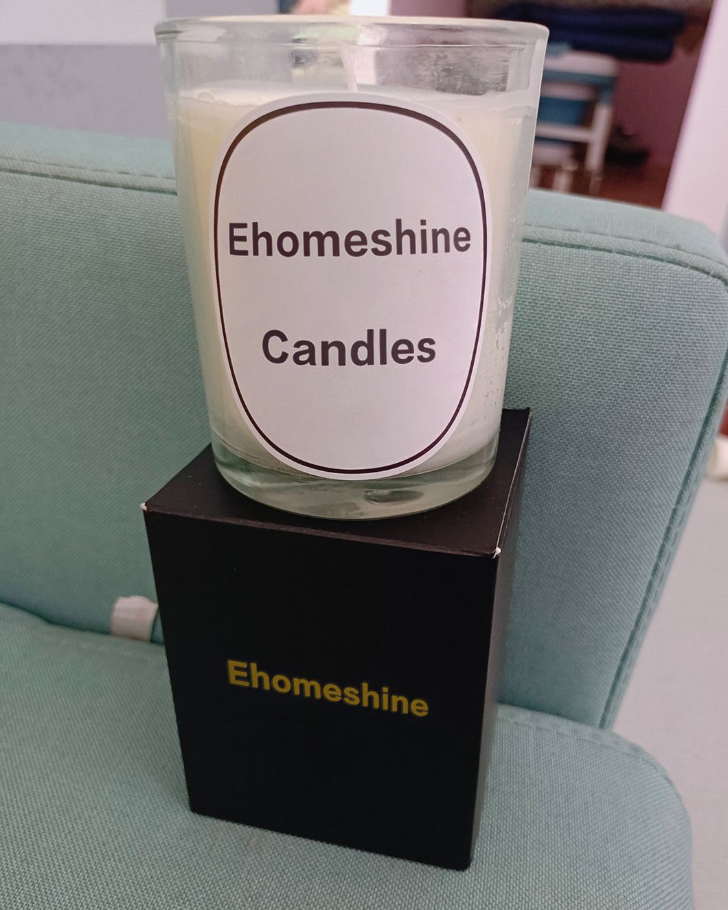 Ehomeshine Candle, Serenity + Calm (Lavender Thyme), Medium Jar