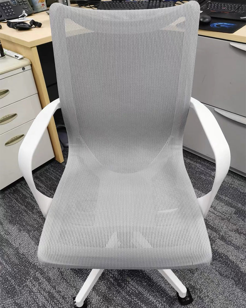 SERWALL chair, mid-back mesh office chair adjustable height office chair swivel chair computer chair with armrest waist support