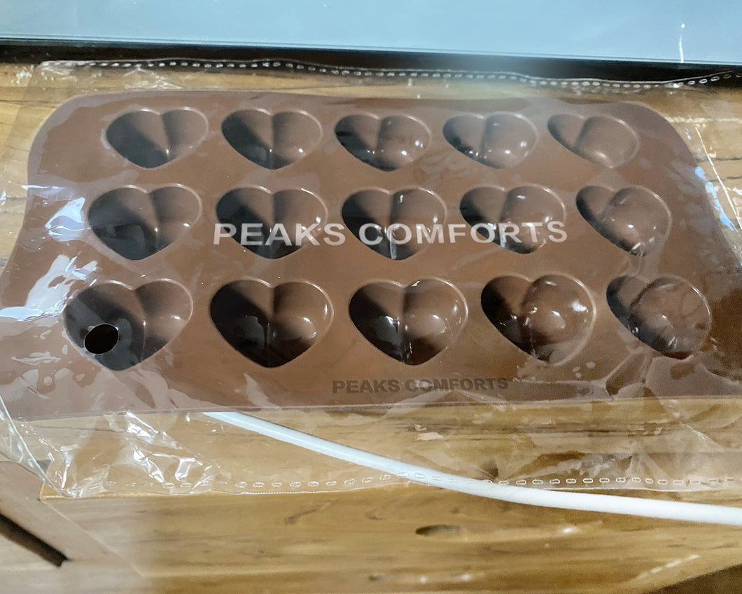 PEAKS COMFORTS chocolate mould,Heart Shape Ice Cube Candy Chocolate Mold, Valentine Candy Molds