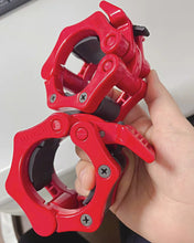 Load image into Gallery viewer, MAXRICH barbell buckle, barbell clip, quick release pair of lockable 2 inch Olympic size barbell collars, barbell clip for exercising weightlifting and fitness.
