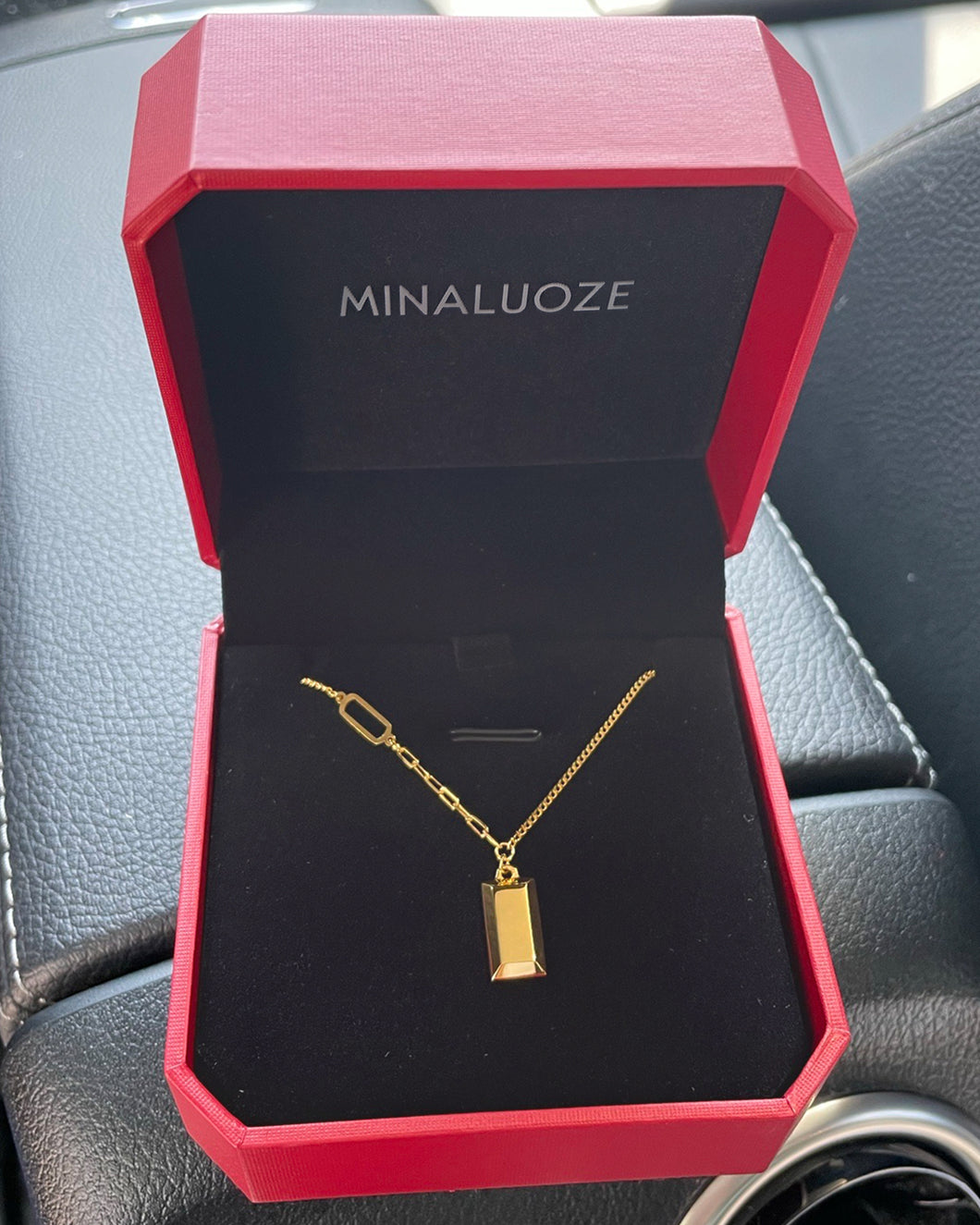 MINALUOZE Pendant Necklace for Women, Fashion Jewelry, 14k Gold-Plated Brass