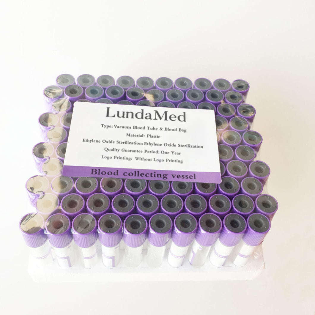 LundaMed 100pcs Lab Plastic Frozen Test Tubes Vial Seal Cap Container for Laboratory School hospitals