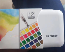 Load image into Gallery viewer, AIPENART watercolor pigment, easy to carry, a variety of colors, special painting palette
