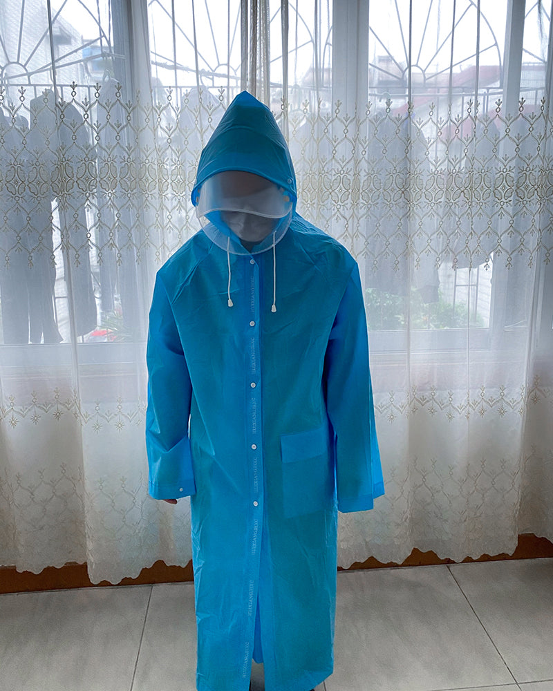 HUIXIANGJHXC raincoat, adult portable raincoat poncho with hood and sleeves
