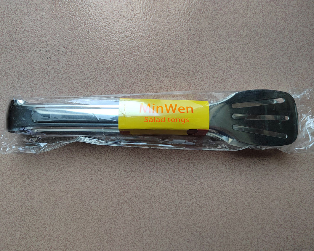 MinWen Buffet Tongs Salad Tongs, Steel Food Serving Tongs, Handles for Kitchen