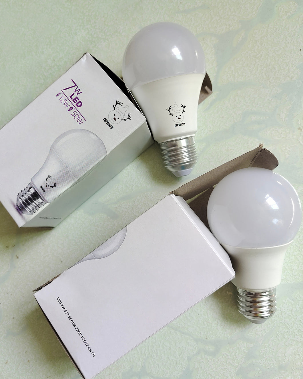 FEPEHOLI Light Bulb, 7W LED Bulbs Daylight White E27 Standard Base LED Bulb, UL Listed