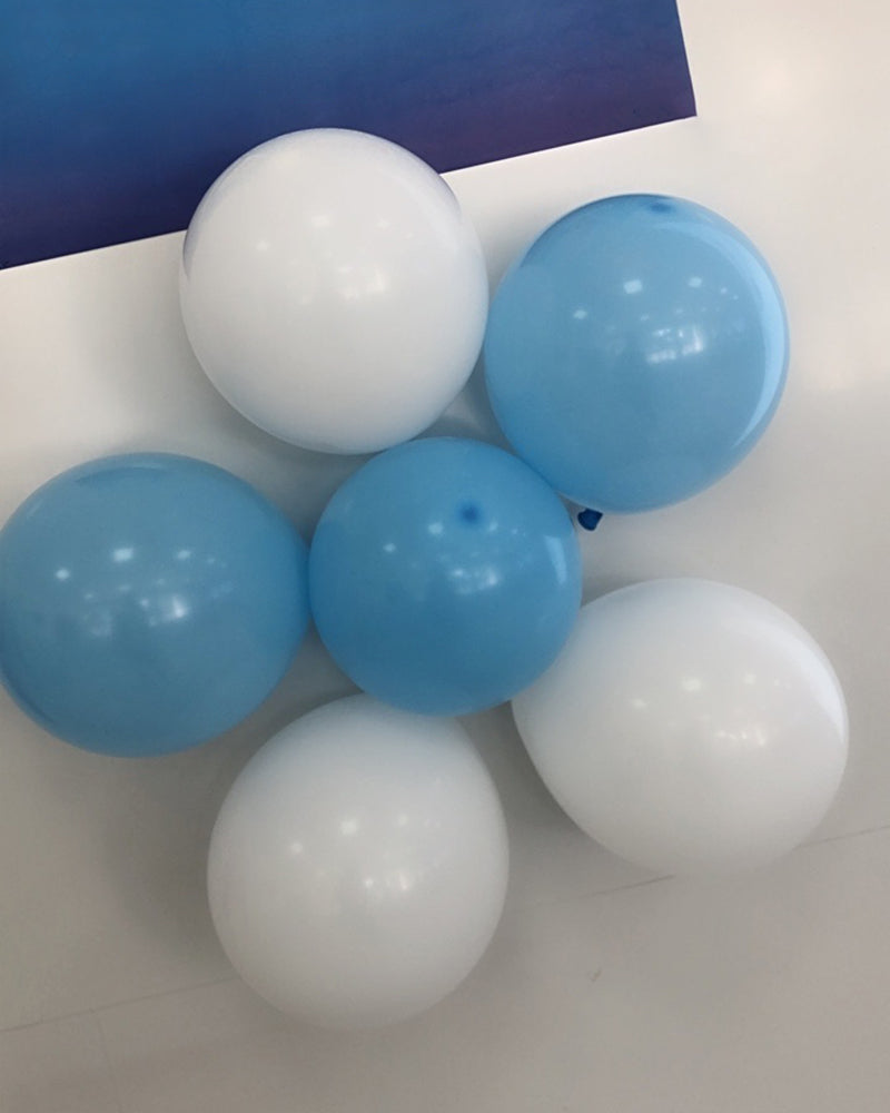 Sinsoledad balloons, blue and white balloons, used for wedding, birthday, party decoration, 120 pcs