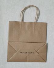 Load image into Gallery viewer, Three Foot Cat Brown Kraft Paper Bags With Handles ,Paper Gift Bags, Shopping Bags, Merchandise Bags
