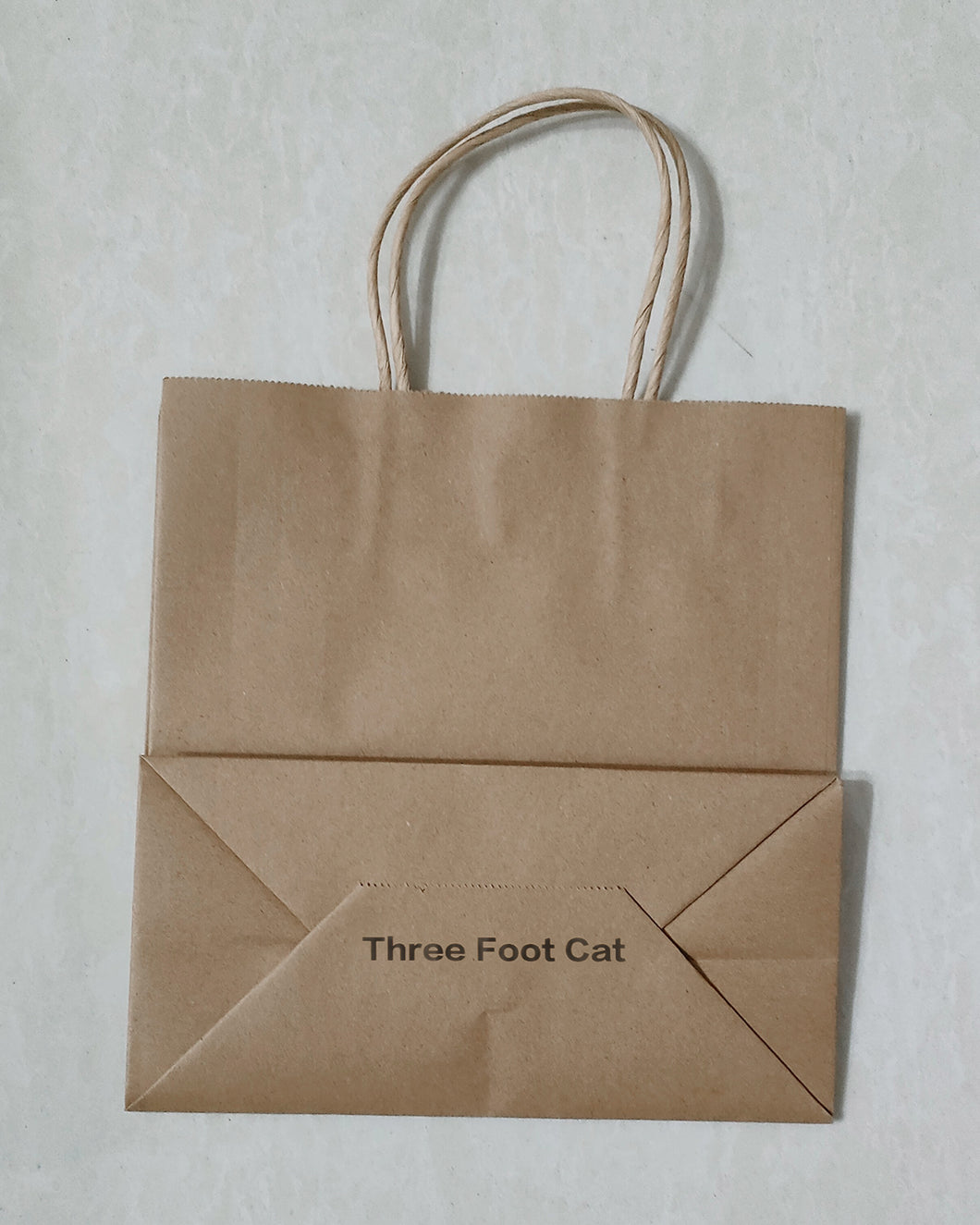 Three Foot Cat Brown Kraft Paper Bags With Handles ,Paper Gift Bags, Shopping Bags, Merchandise Bags