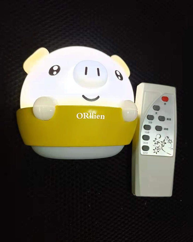 ORllien indoor LED lamps, electric night light plug-in remote control LED night light adjustable brightness, with timer