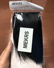 Load image into Gallery viewer, MEKRS wig,Short Straight Wigs for Women Black Synthetic Wig Shoulder Length Middle Parting Wig Heat Resistant Wig for Cosplay Daily Party Use 12”
