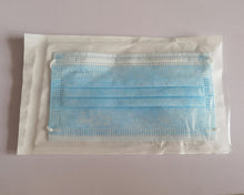 Load image into Gallery viewer, LundaTec Disposable 3 Ply Blue Face Masks - Blue Disposable Face Mask
