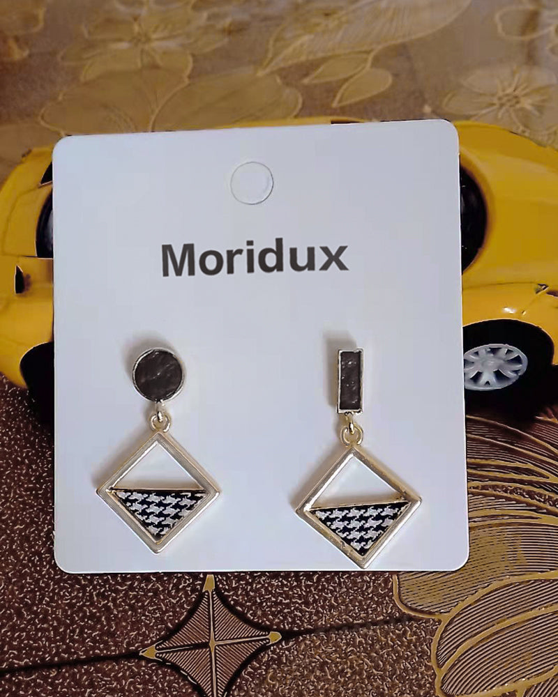 Moridux Earrings,Irregular Square Hypoallergenic Earrings for Women, Girls Fashion Earring