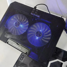 Load image into Gallery viewer, CULCEOXB Laptop Cooling Pad with Adjustable Height Two 5.1 Inches Fan 2 USB Ports Suitable
