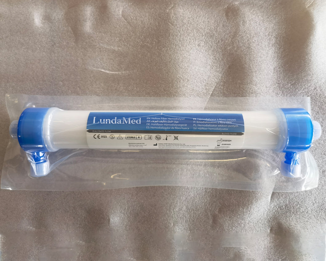 LundaMed dialyzer removes toxins and excess water retention in the body, while replenishing what the body needs