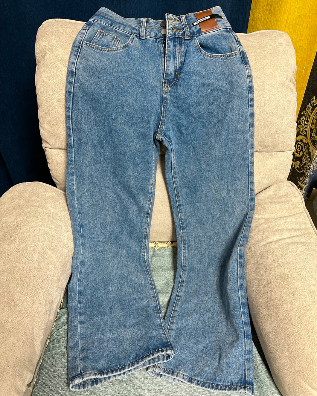 Divanewlook Women's High Rise Straight Fit Jean