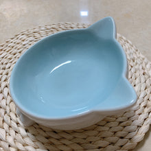 Load image into Gallery viewer, MOONXIAN pet feeding bowl,Ceramic Raised Pet Feeding Food Water Bowls  Stand for 2 Cats Kitten Small Dogs Puppy Dishwasher Safe
