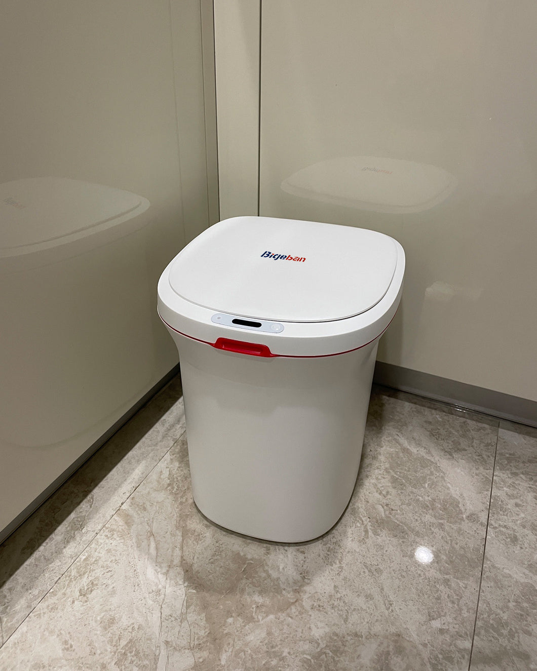 Bigeban Smart Sensor Bathroom Trash Can|Waterproof Automatic Motion Sensor Kitchen Odorless Waste Bin with Lid