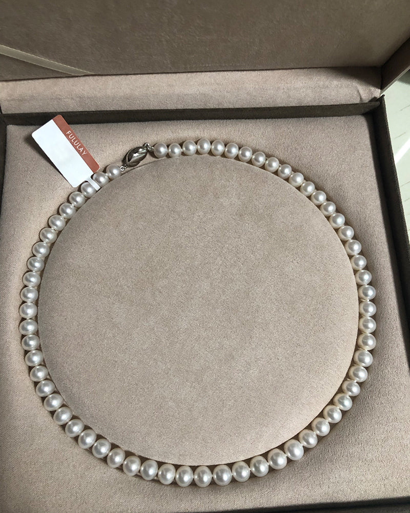 FULULAY pearl necklace, freshwater cultured exquisite pearl necklace, can also be disassembled and made into a lady's bracelet, amazing jewelry