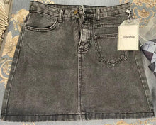 Load image into Gallery viewer, Ganbe skirt,Casual Mid Waisted Pockets Denim Jean Short Skirt
