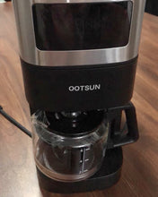 Load image into Gallery viewer, OOTSUN coffee machine, coffee pot with timer and glass pot, brewing intensity control, heat preservation, brew pause, coffee machine with permanent coffee filter basket, anti-drip system
