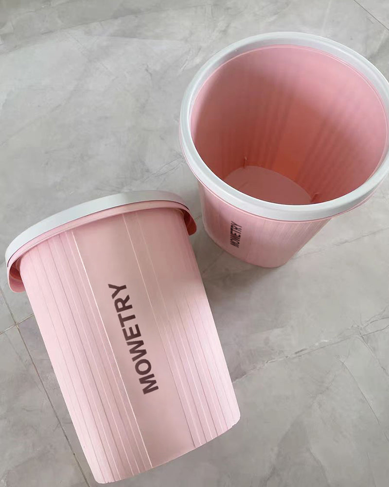 MOWETRY Small Trash Can Round Plastic Wastebasket, Garbage Container Bin