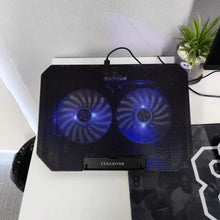 Load image into Gallery viewer, CULCEOXB Laptop Cooling Pad with Adjustable Height Two 5.1 Inches Fan 2 USB Ports Suitable
