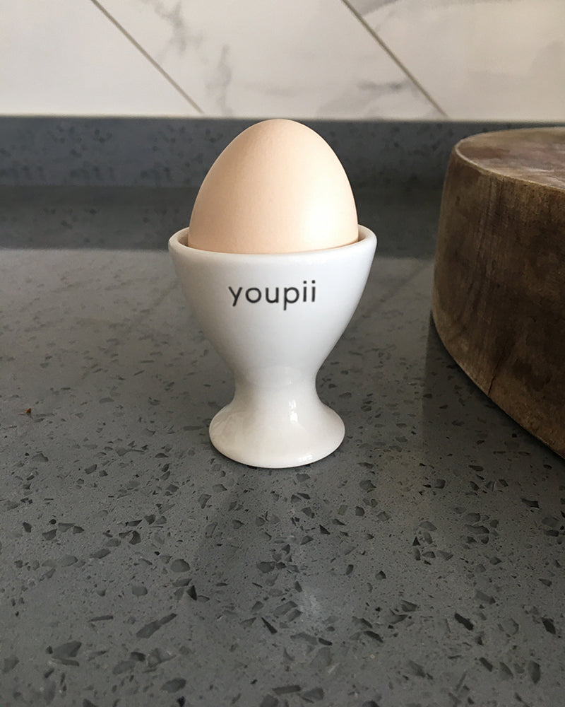 youpii egg cups, ceramic egg cups 2 pcs porcelain egg rack breakfast boiled eggs cooking tools stable and easy to clean childhood memories dining table decoration kitchen gift