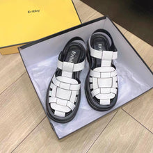 Load image into Gallery viewer, Eribby Closed Toe Sandals for Women Casual Summer Hollow Out Vintage Wedge Sandal Gladiator Outdoor Shoes
