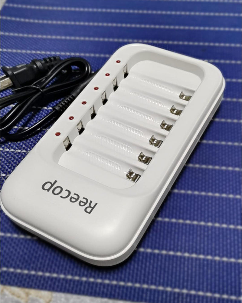 Reecop battery charger, Ni-MH AA & AAA Battery Charger With USB Port for Rechargeable Batteries