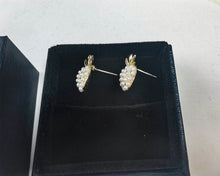 Load image into Gallery viewer, TTBDPJC Pearl Pineapple Stud Earing Gold,Female Fashion Modern Earrings Gift Jewelry

