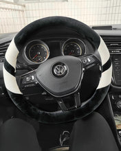 Load image into Gallery viewer, MEIXUNR Steering Wheel Cover,Black and White Auto Car Accessories - Cool Interior Leather wrap for Men Woman Girl
