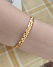 Load image into Gallery viewer, Andblue Bracelet jewelry,Twisted Thin or Chunky Bangle Bracelet in 14K Gold Plated, Stretchable Elastic Bracelet Couples Love Bracelets
