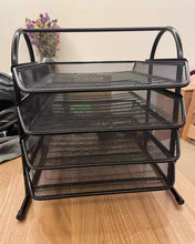 Load image into Gallery viewer, COMFYROOM desktop file organizer for office home, paper mesh office supplies desk organizers with drawer and accessories
