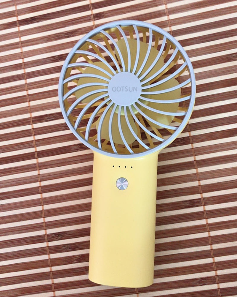 OOTSUN portable fan, portable mini personal fan with mobile power supply | USB rechargeable 2600mAh battery | Handheld desk fan