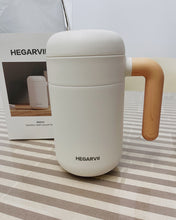 Load image into Gallery viewer, HEGARVII Cup Mug with Infuser and Lid, Wooden Handle

