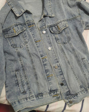 Load image into Gallery viewer, ABNF top, long-sleeved denim jacket, men&#39;s classic unlined denim jacket
