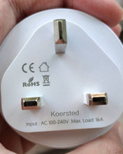 Load image into Gallery viewer, Koersted Electric Plug, Portable Fire Resistant 3-Pin Grounded Socket Adapter

