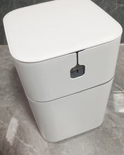 Load image into Gallery viewer, WOA WOA garbage can,Liter Slim Plastic Trash Can with Lid, White Modern Garbage Container Bin

