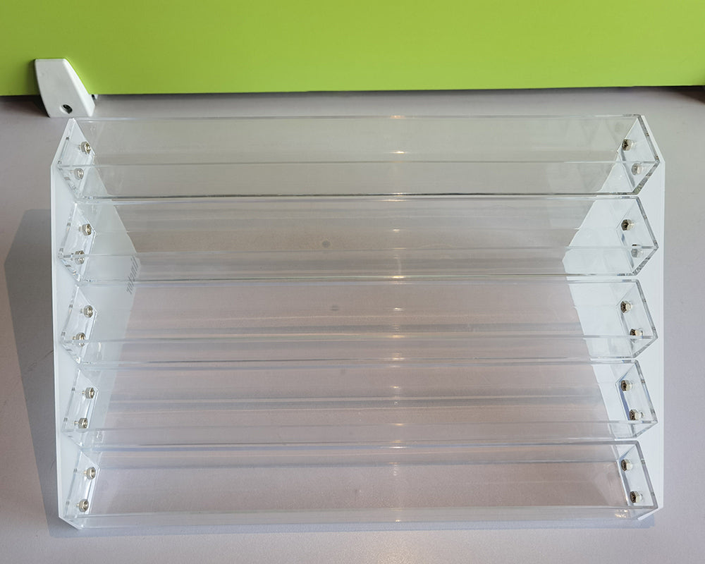 tinctor storage rack, plastic storage storage rack, 5-compartment storage container, can be assembled and disassembled, transparent