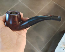 Load image into Gallery viewer, Funkie pipe,Pipe Handmade Ebony Wood Root Smoking Pipe Gift Box and Accessories
