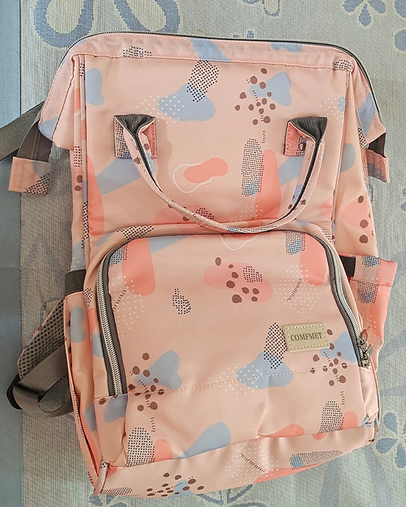 COMFMET backpack, which can be carried by mothers with children, travel with baby bottles, suitable for carrying diapers, children's supplies, etc.