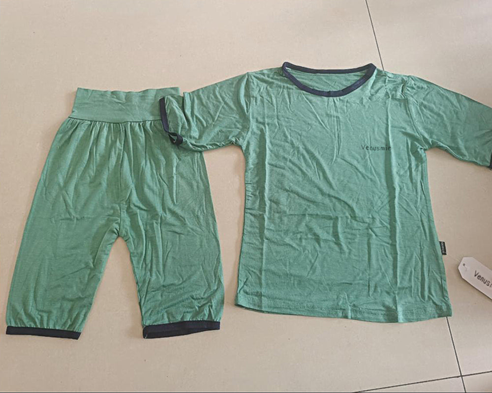 Venusmie baby clothes, two-piece, happy birthday pajamas set, short sleeves, long pants, close-fitting pajamas