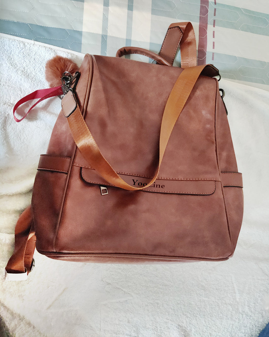 YooLine Genuine Leather Retro Rucksack Backpack College Bag,School Picnic Bag Travel