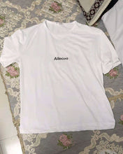 Load image into Gallery viewer, Ailecoo T-shirt, 100% cotton, women&#39;s short-sleeved T-shirt, white
