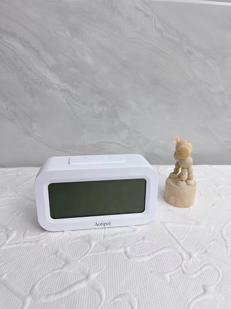 Aotipol Alarm Clocks, simple stylish alarm clock, for table bedrooms, white