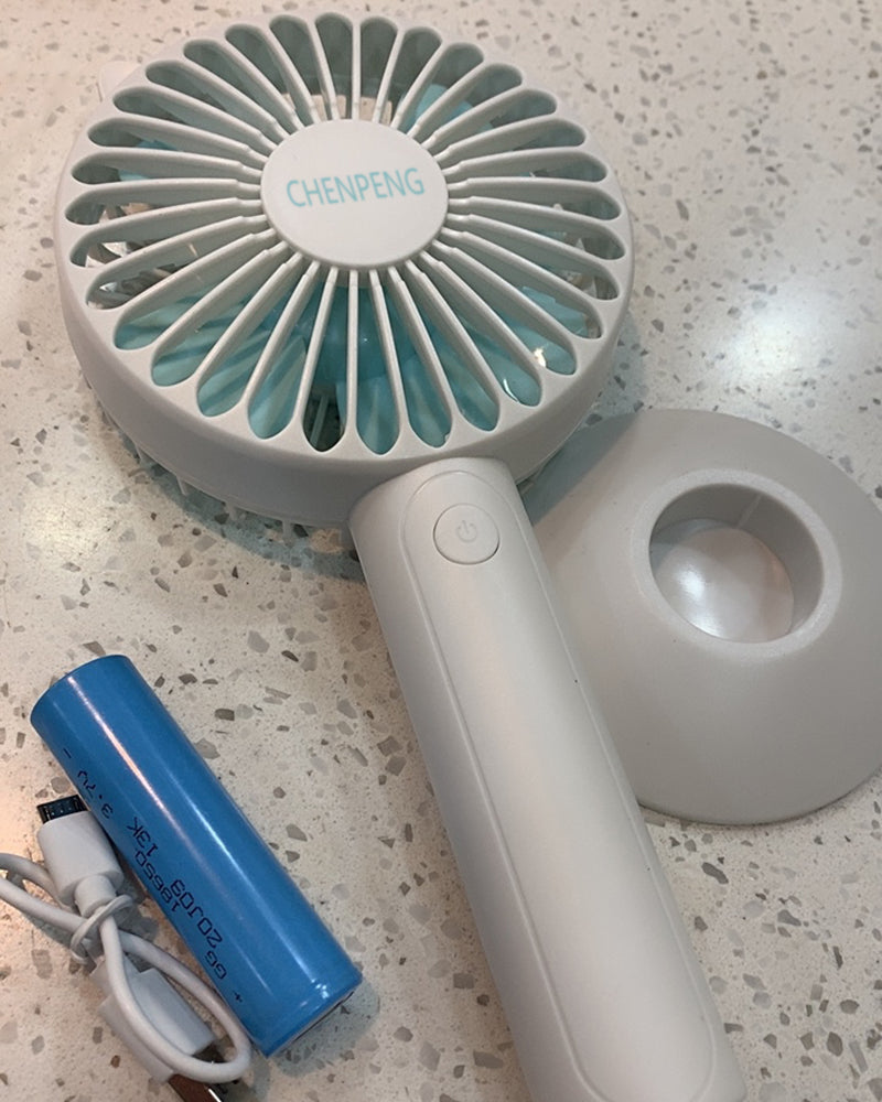 CHENPENG portable electric fan handheld fan, with USB rechargeable battery, personal use USB fan
